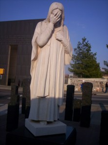 And Jesus Wept memorial, St. Joseph's Catholic Church across the street from Oklahoma City Bombing Memorial