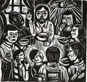 Jesus Eats with Friends by Rick Beerhorst